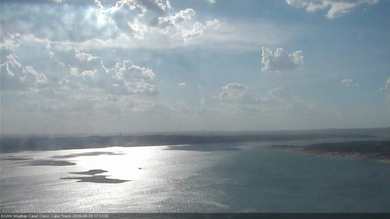 Lake Travis webcam, August 29, 2018 4:15 PM CT