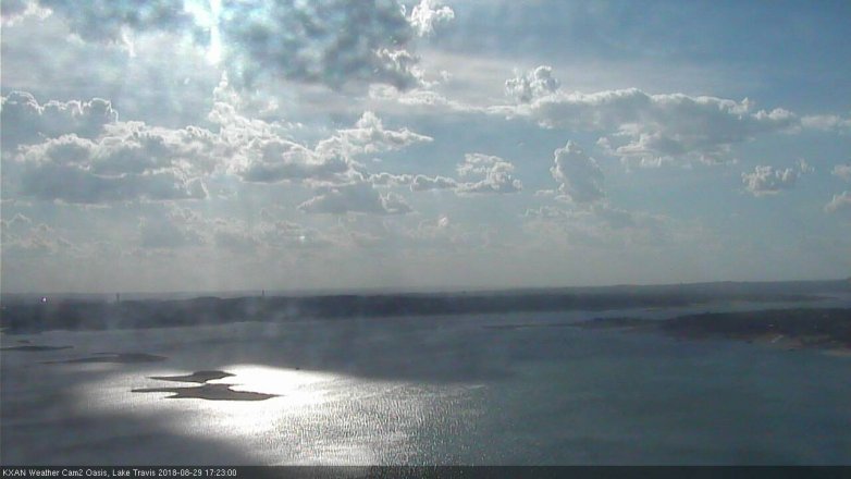 Lake Travis webcam, August 29, 2018 4:25 PM CT