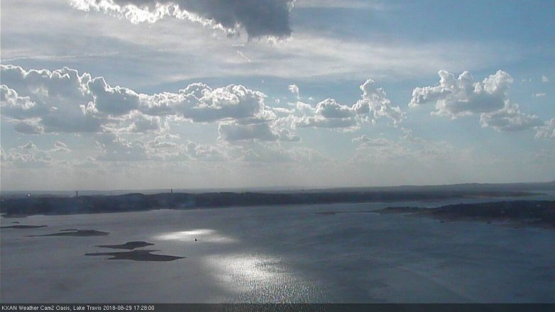 Lake Travis webcam, August 29, 2018 4:30 PM CT