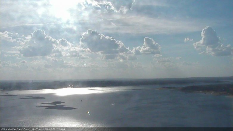 Lake Travis webcam, August 29, 2018 4:35 PM CT