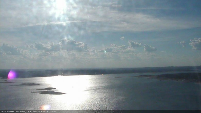 Lake Travis webcam, August 29, 2018 4:50 PM CT