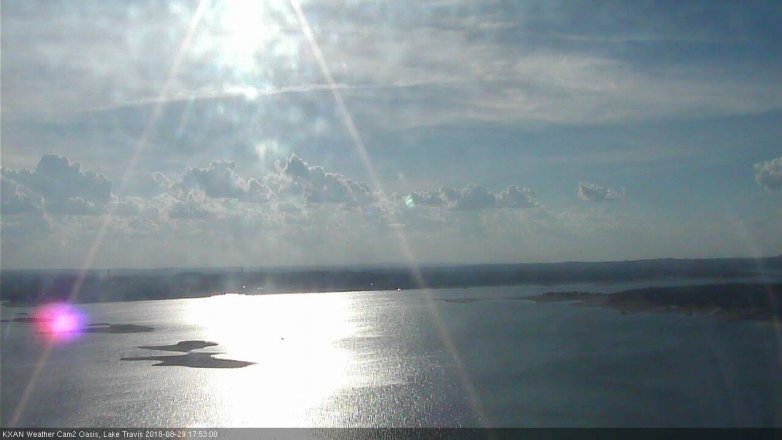 Lake Travis webcam, August 29, 2018 4:55 PM CT