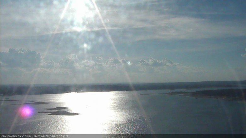 Lake Travis webcam, August 29, 2018 5:00 PM CT