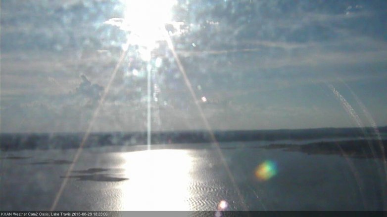 Lake Travis webcam, August 29, 2018 5:25 PM CT