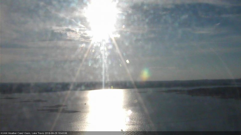 Lake Travis webcam, August 29, 2018 5:45 PM CT