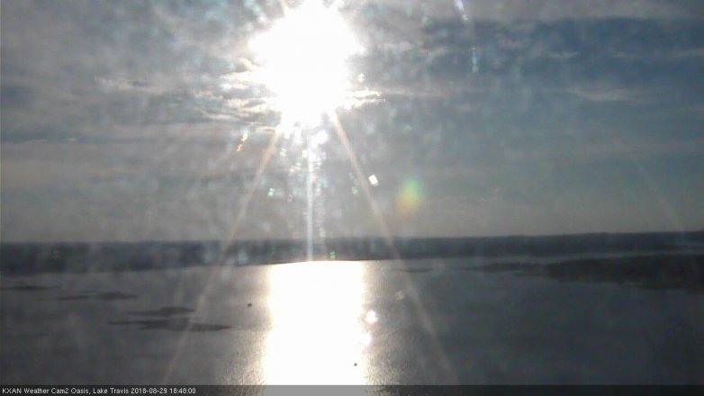 Lake Travis webcam, August 29, 2018 5:50 PM CT