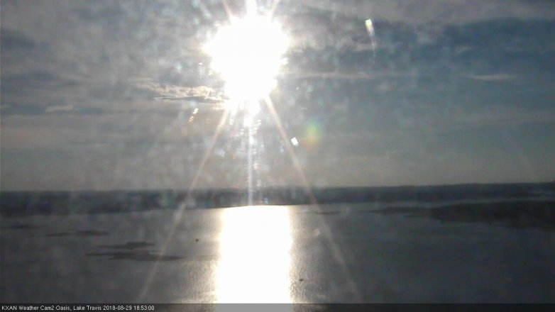 Lake Travis webcam, August 29, 2018 5:55 PM CT