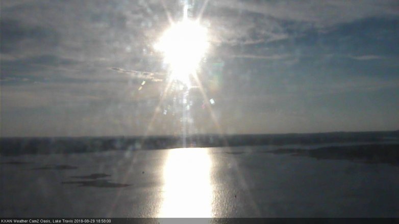 Lake Travis webcam, August 29, 2018 6:00 PM CT