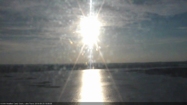 Lake Travis webcam, August 29, 2018 6:10 PM CT