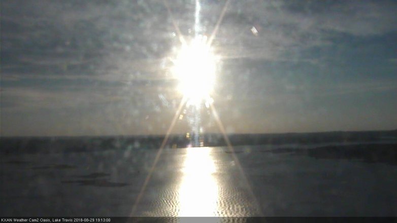 Lake Travis webcam, August 29, 2018 6:15 PM CT
