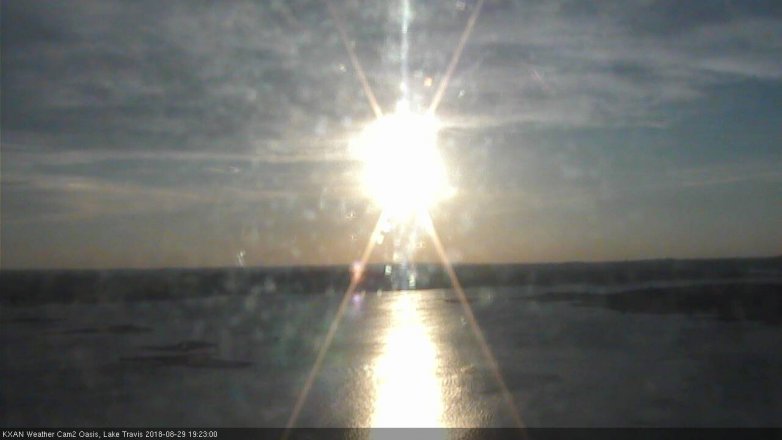 Lake Travis webcam, August 29, 2018 6:25 PM CT