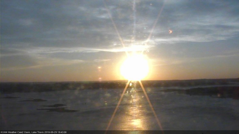 Lake Travis webcam, August 29, 2018 6:45 PM CT