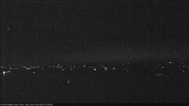 Lake Travis webcam, August 29, 2018 8:00 PM CT