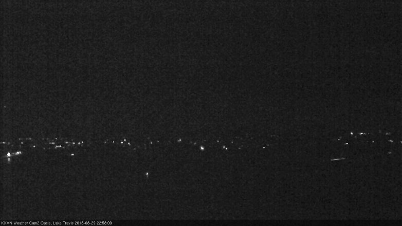 Lake Travis webcam, August 29, 2018 10:00 PM CT