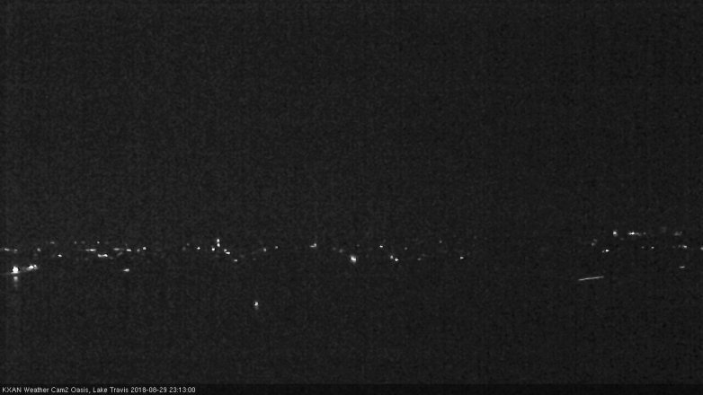 Lake Travis webcam, August 29, 2018 10:15 PM CT