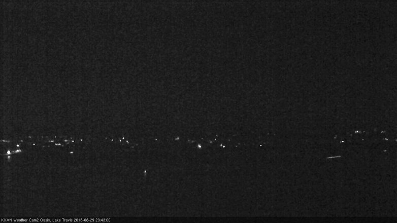 Lake Travis webcam, August 29, 2018 10:45 PM CT
