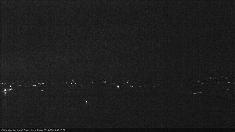 Lake Travis webcam, August 29, 2018 11:15 PM CT