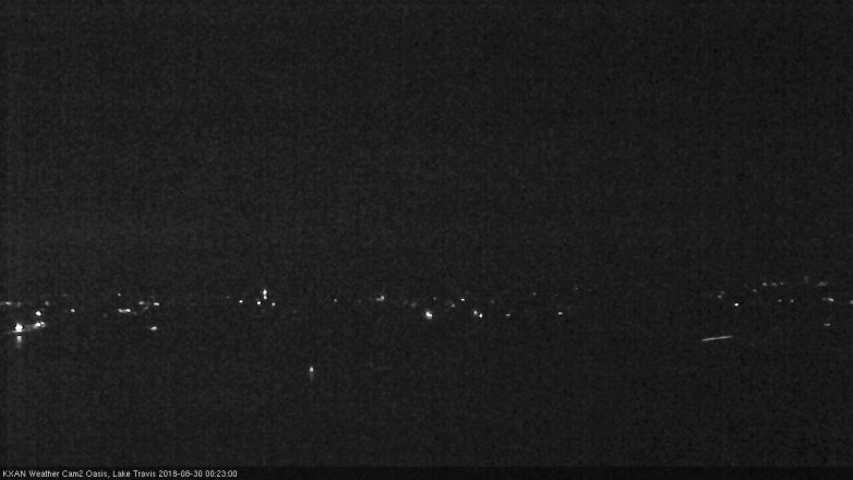 Lake Travis webcam, August 29, 2018 11:25 PM CT