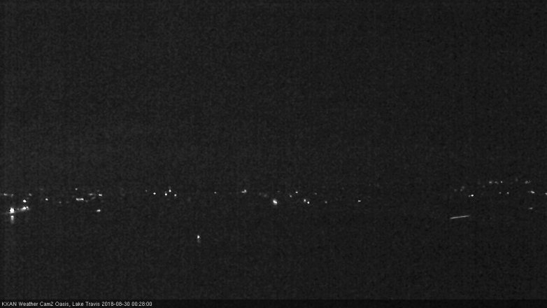 Lake Travis webcam, August 29, 2018 11:30 PM CT