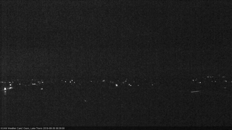 Lake Travis webcam, August 29, 2018 11:40 PM CT