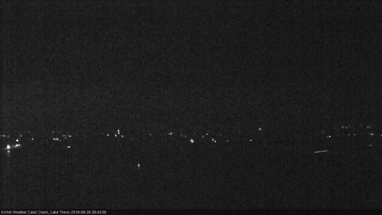 Lake Travis webcam, August 29, 2018 11:45 PM CT