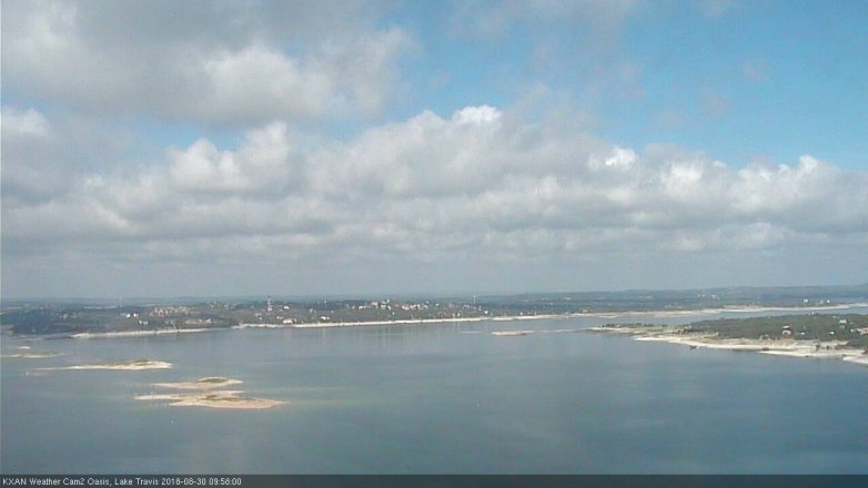 Lake Travis webcam, August 30, 2018 9:00 AM CT