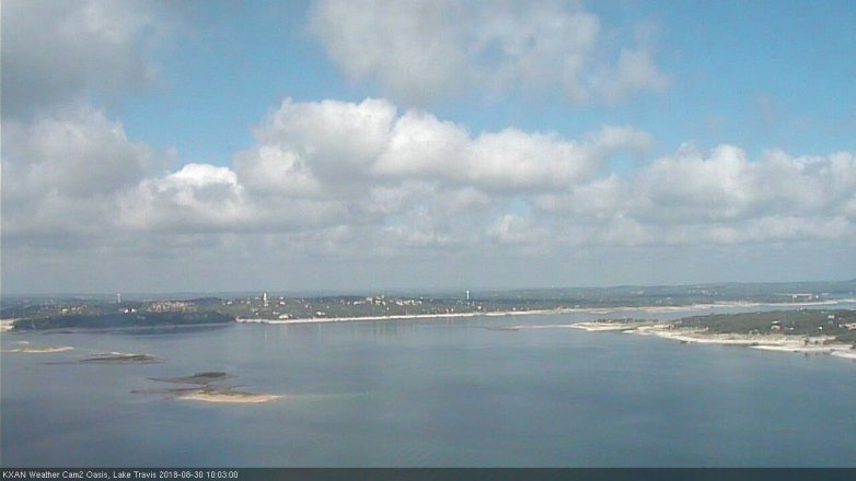 Lake Travis webcam, August 30, 2018 9:05 AM CT