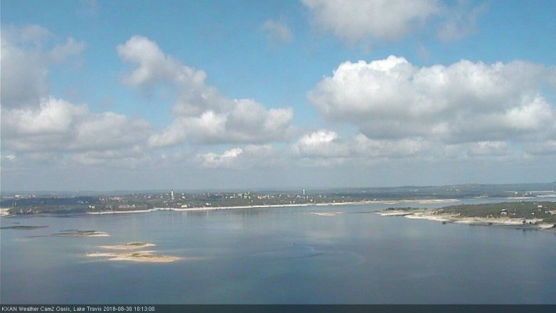 Lake Travis webcam, August 30, 2018 9:15 AM CT