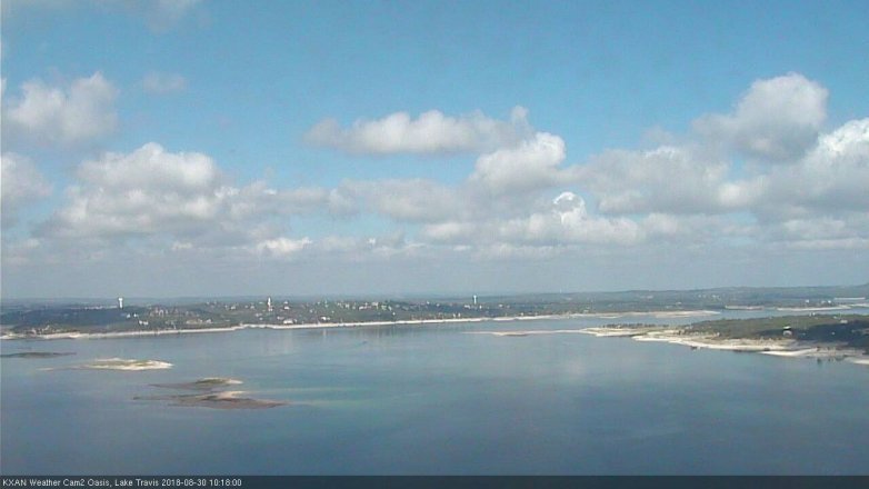 Lake Travis webcam, August 30, 2018 9:20 AM CT