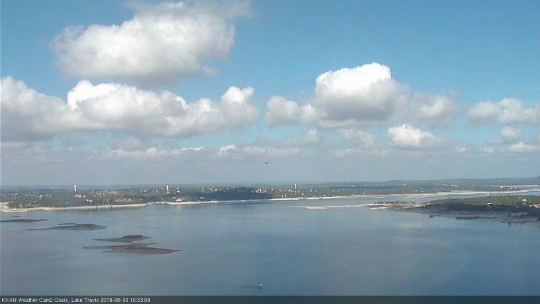 Lake Travis webcam, August 30, 2018 9:35 AM CT
