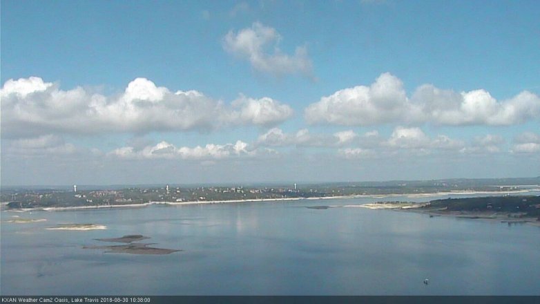 Lake Travis webcam, August 30, 2018 9:40 AM CT