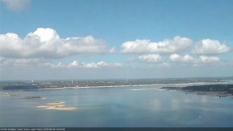 Lake Travis webcam, August 30, 2018 9:45 AM CT
