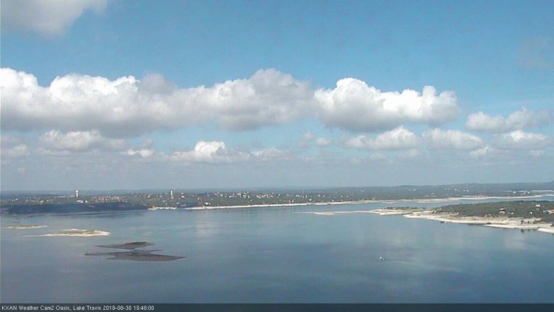 Lake Travis webcam, August 30, 2018 9:50 AM CT