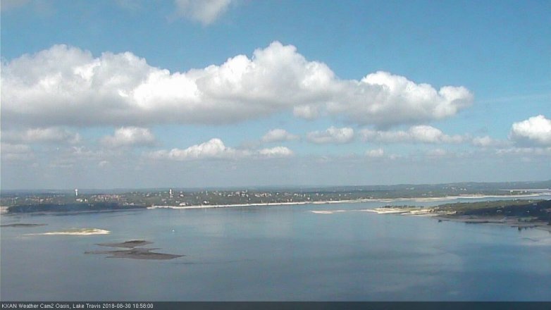 Lake Travis webcam, August 30, 2018 10:00 AM CT