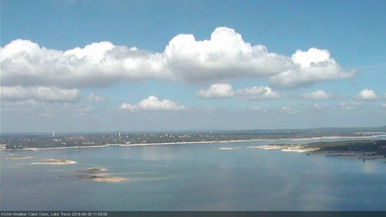 Lake Travis webcam, August 30, 2018 10:05 AM CT