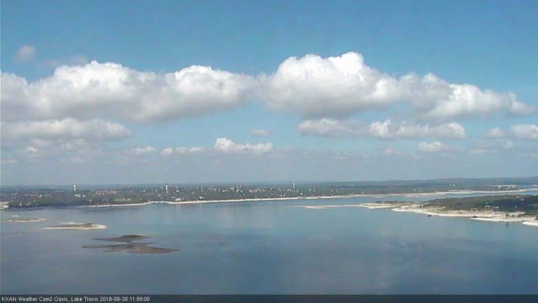 Lake Travis webcam, August 30, 2018 10:10 AM CT
