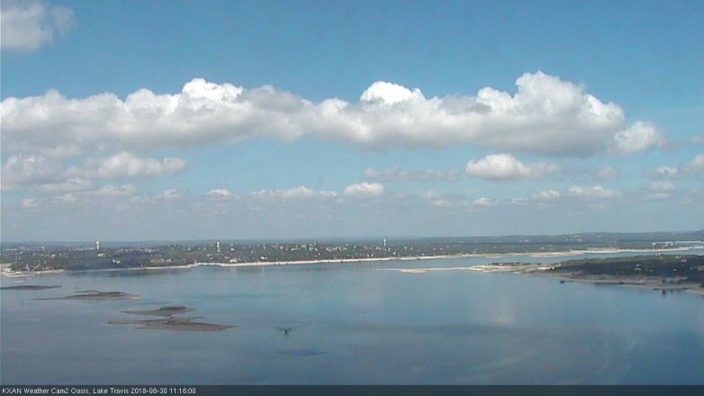 Lake Travis webcam, August 30, 2018 10:20 AM CT