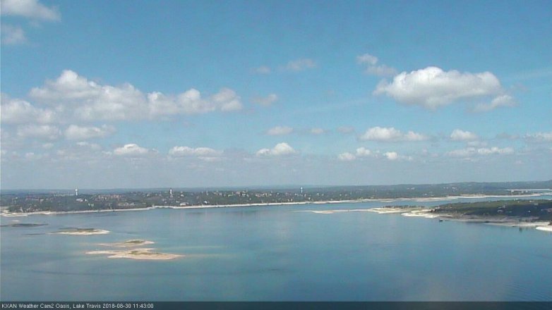 Lake Travis webcam, August 30, 2018 10:45 AM CT