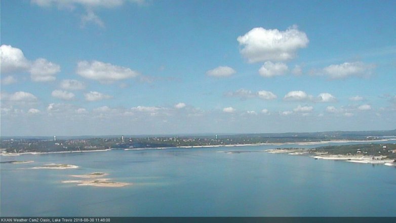 Lake Travis webcam, August 30, 2018 10:50 AM CT