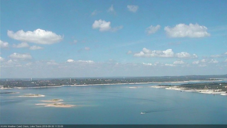 Lake Travis webcam, August 30, 2018 10:55 AM CT