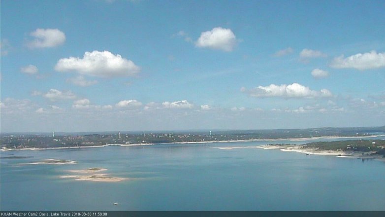 Lake Travis webcam, August 30, 2018 11:00 AM CT
