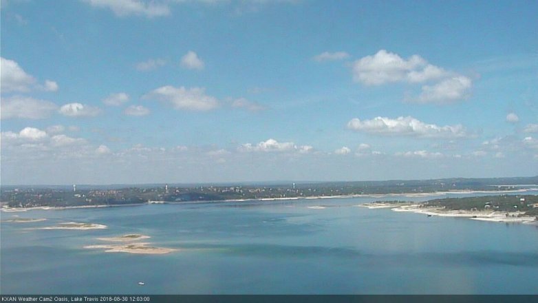 Lake Travis webcam, August 30, 2018 11:05 AM CT