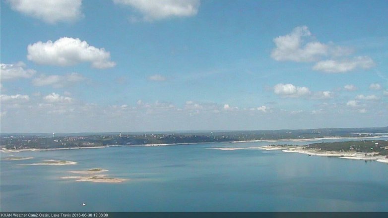 Lake Travis webcam, August 30, 2018 11:10 AM CT