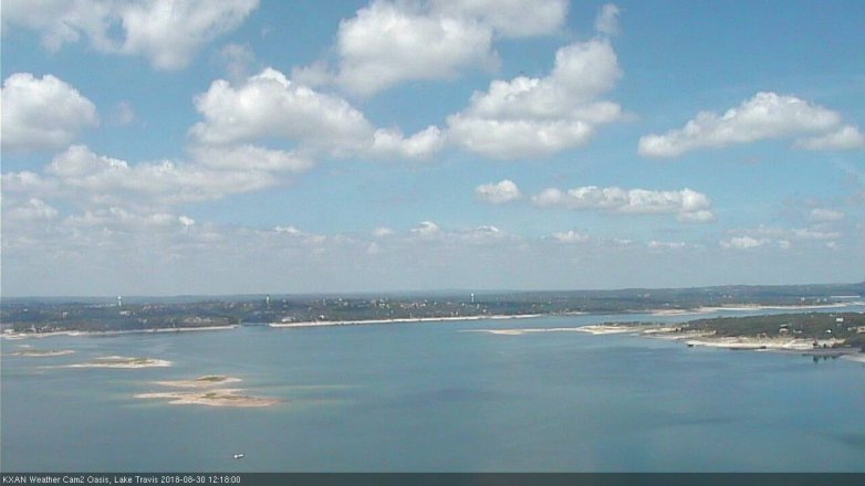 Lake Travis webcam, August 30, 2018 11:20 AM CT