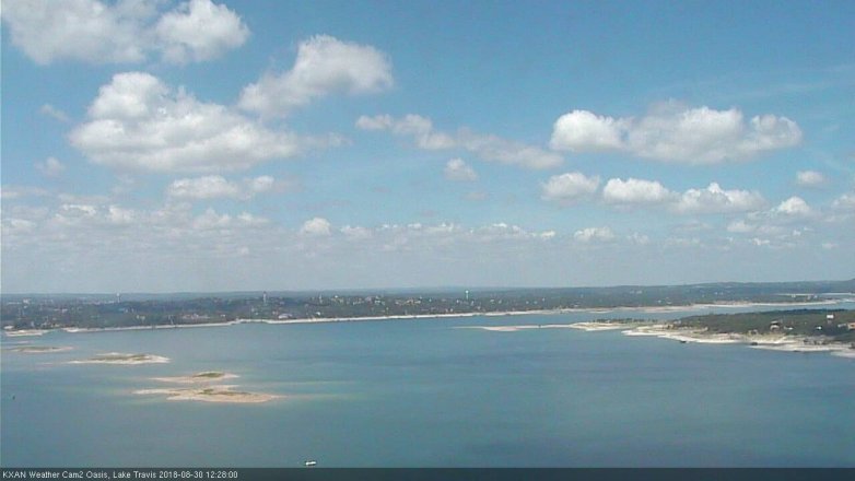 Lake Travis webcam, August 30, 2018 11:30 AM CT