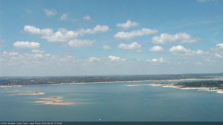 Lake Travis webcam, August 30, 2018 11:35 AM CT
