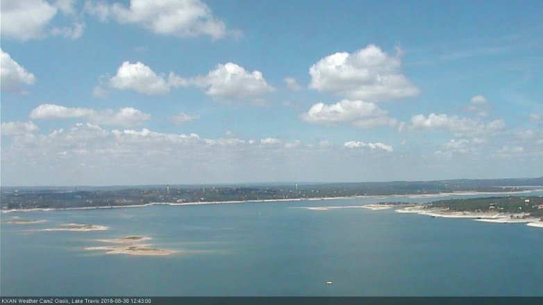 Lake Travis webcam, August 30, 2018 11:45 AM CT