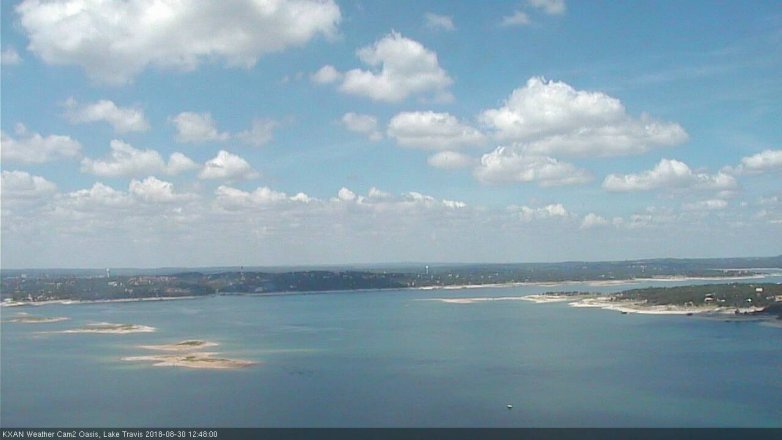 Lake Travis webcam, August 30, 2018 11:50 AM CT