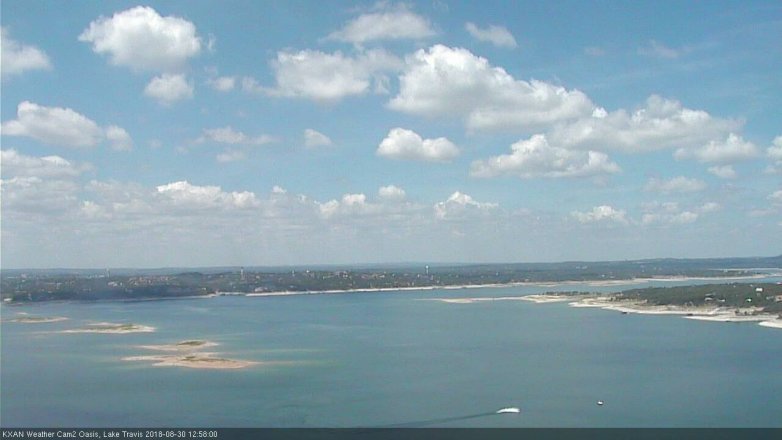 Lake Travis webcam, August 30, 2018 12:00 PM CT