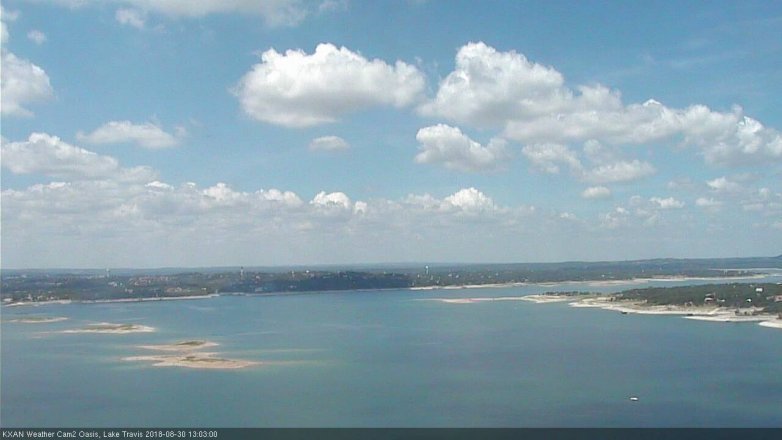 Lake Travis webcam, August 30, 2018 12:05 PM CT
